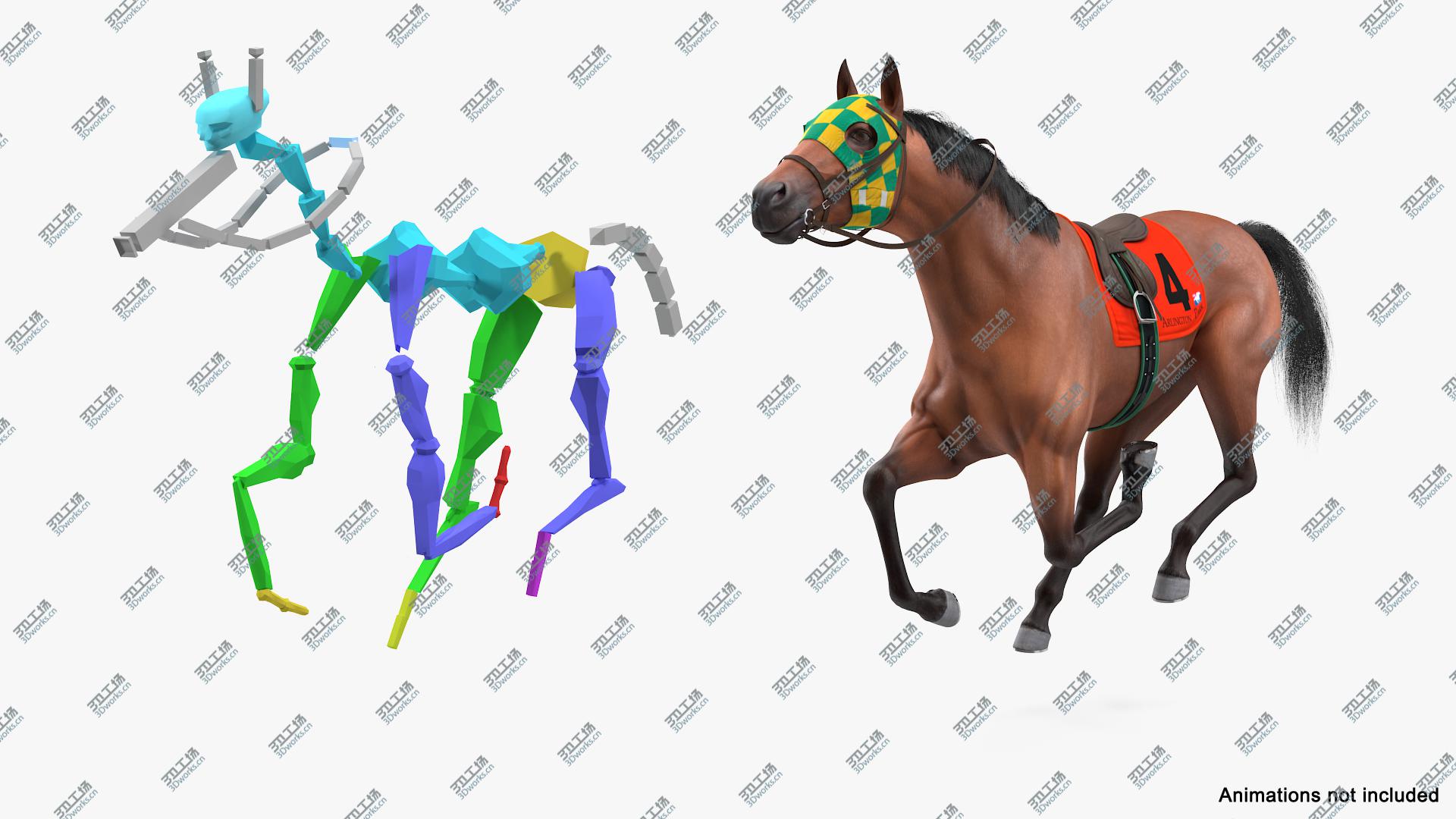 images/goods_img/20210313/3D Bay Racehorse Fur Rigged/4.jpg